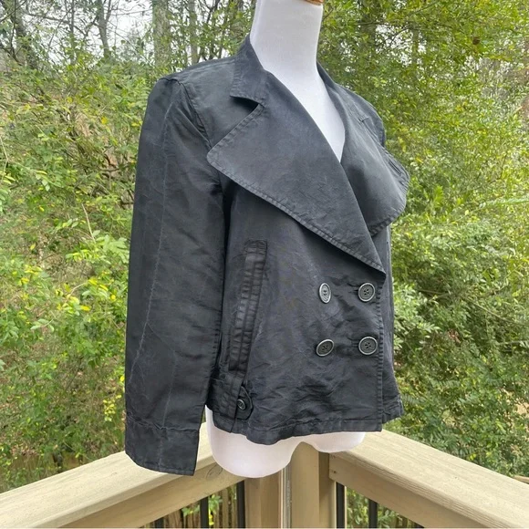 Salvatore Ferragamo black double breasted blouse top size EU 48 - Picture 8 of 15